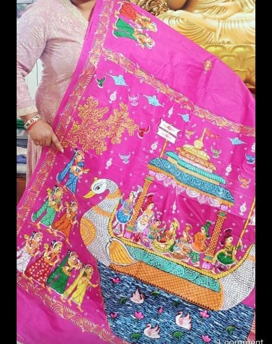 Boita Bandana Theme Pattachitra Saree